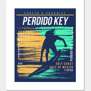 Retro Surfing Perdido Key, Florida // Vintage Surfer Beach // Surfer's Paradise Posters and Art